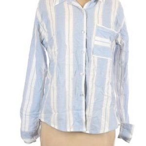 Socialite blue and white stripped button down